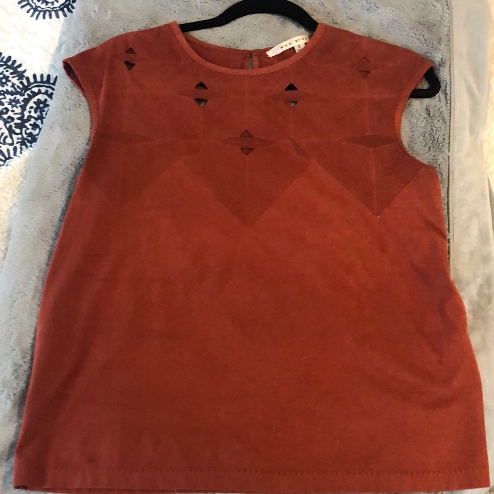 Max Studio burnt orange top